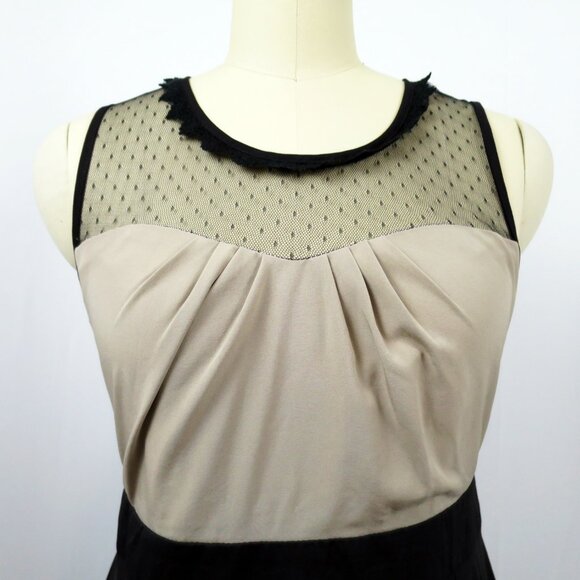 NWOT Angel Eye London Black and Beige Mixed Media Dress M Modcloth - Picture 9 of 16